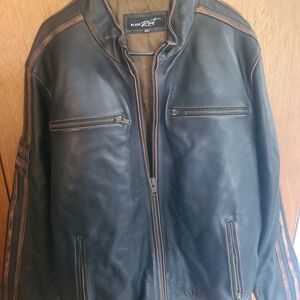 Mens Motorcycle Leather Jacket 2xl